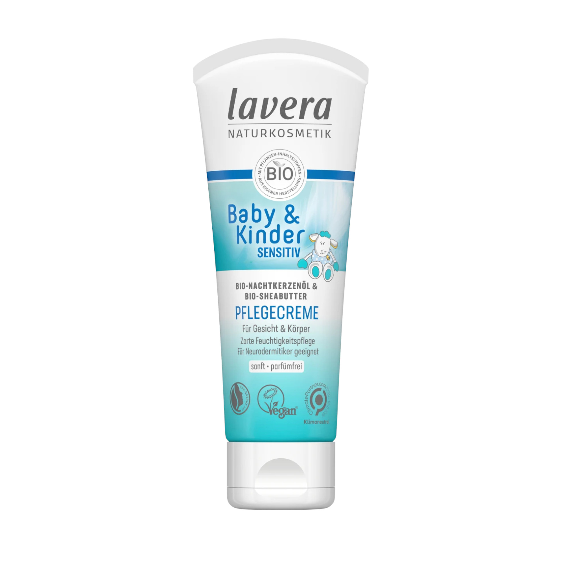 LAVERA Crème de soin pour le visage et le corps Baby & Kids Sensitive, 75 ml