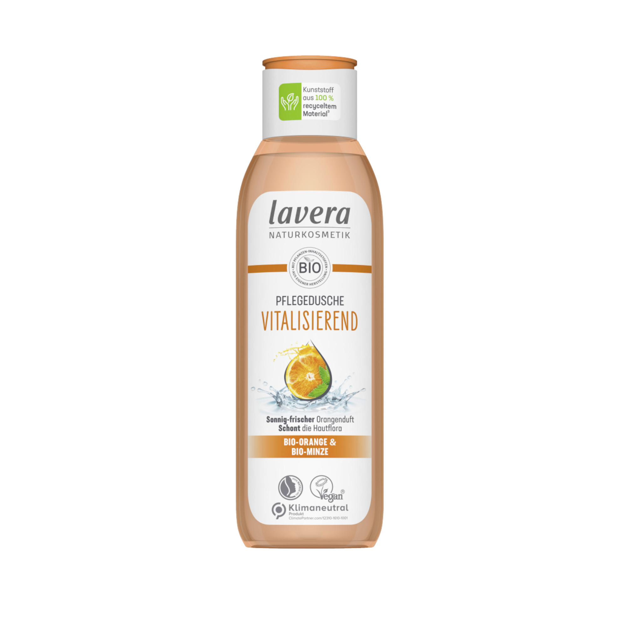 LAVERA Gel Douche Bio Orange & Bio à la menthe, 250 ml