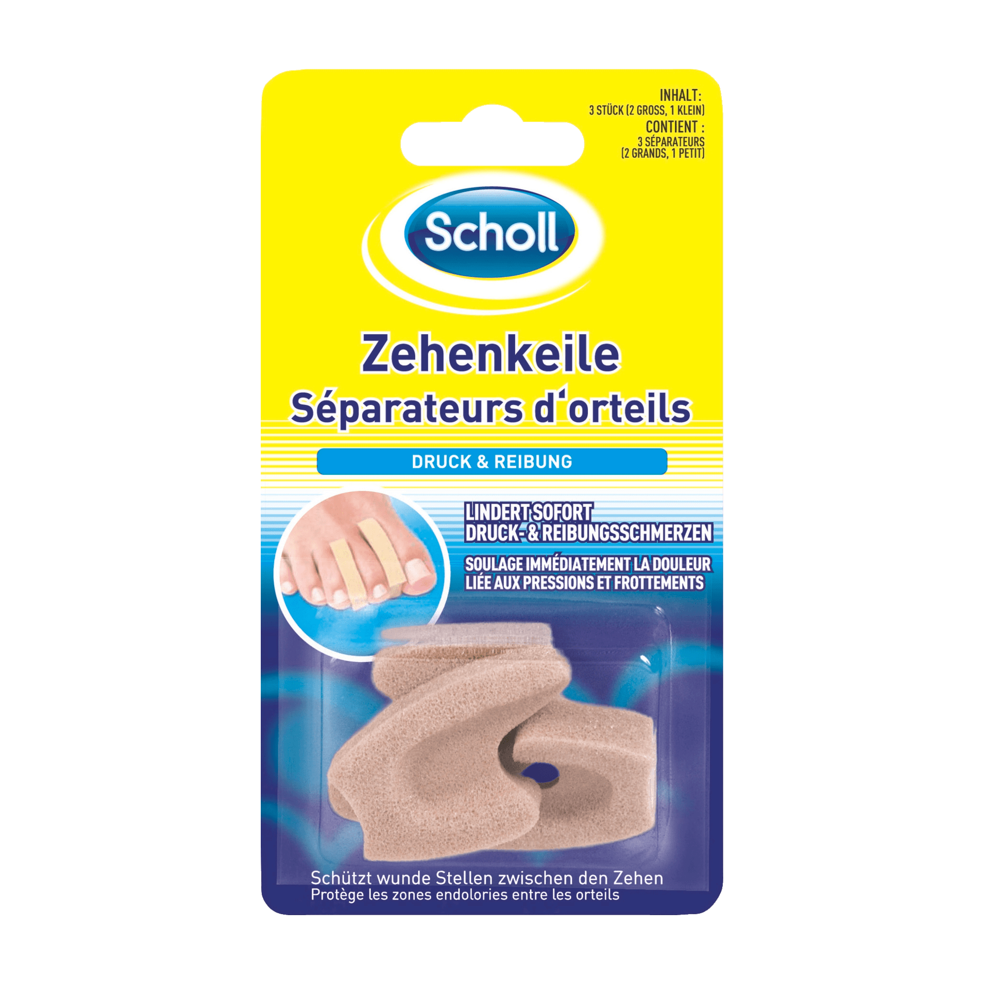SCHOLL Séparateurs d'orteils, 3 pcs