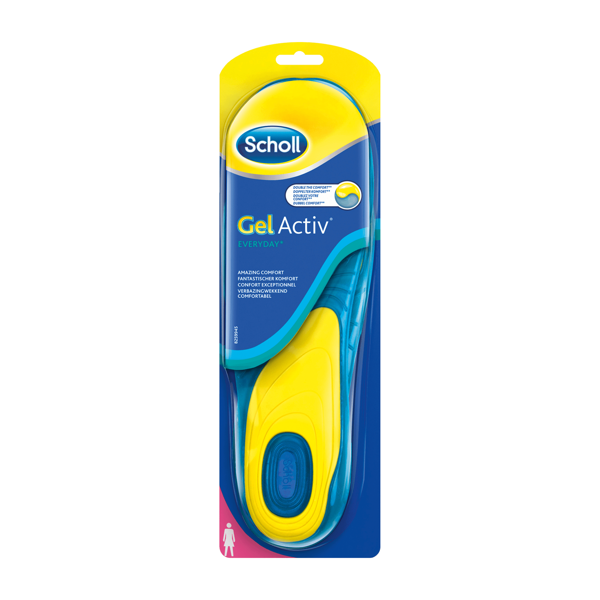 SCHOLL Semelles GelActiv Everyday pour femmes, 1 paar