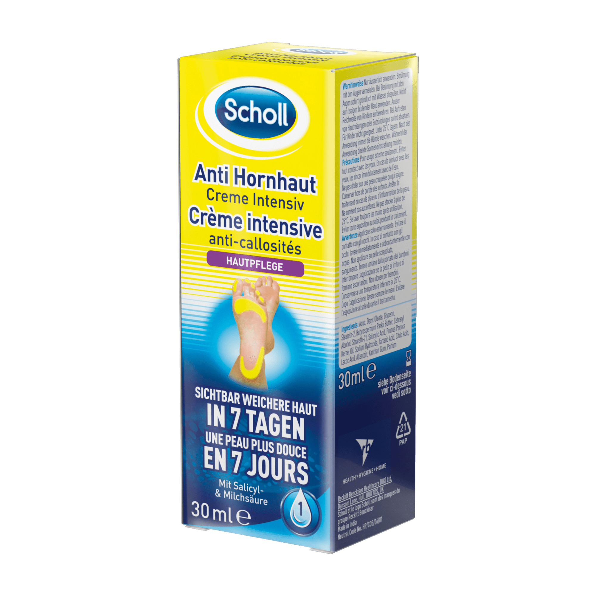 SCHOLL Crème Intensive Anti-Callosités, 30 ml