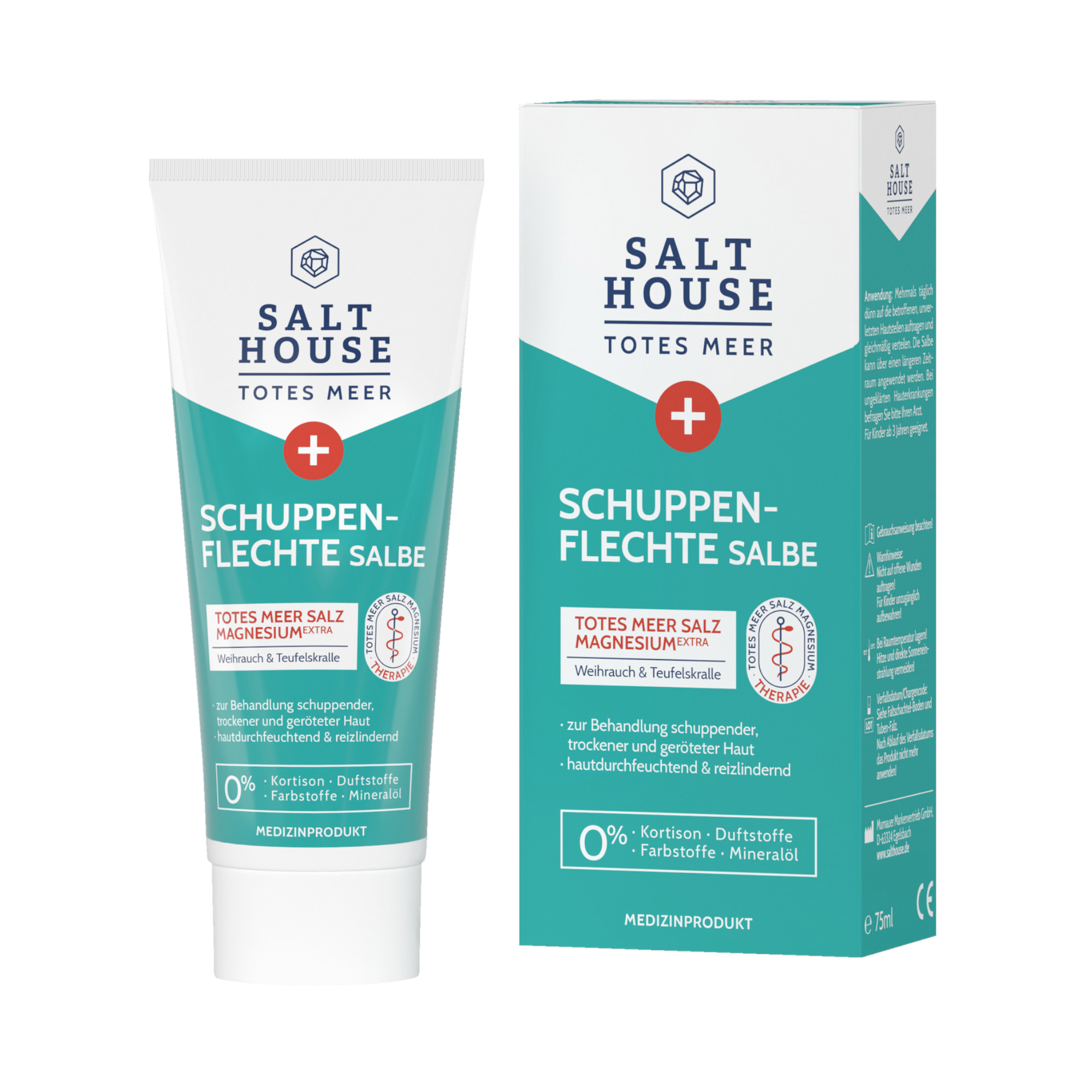 Salthouse Crème de soin pommade pour psoriasis à la Mer Morte, 75 ml